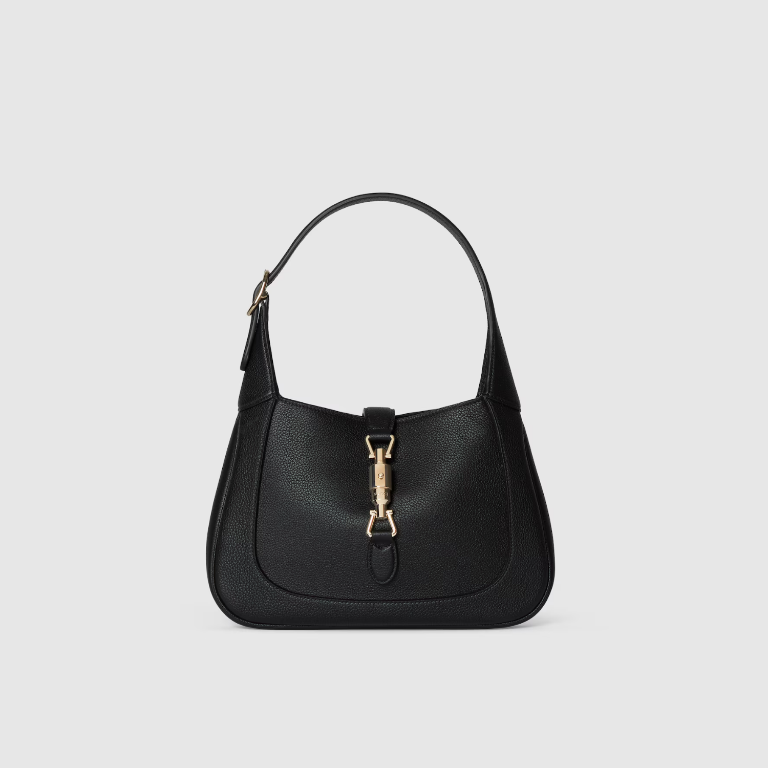 MEDIUM BAG, NATURAL GRAIN LEATHER – BLACK
