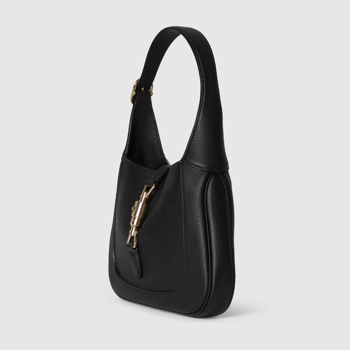 MEDIUM BAG, NATURAL GRAIN LEATHER – BLACK