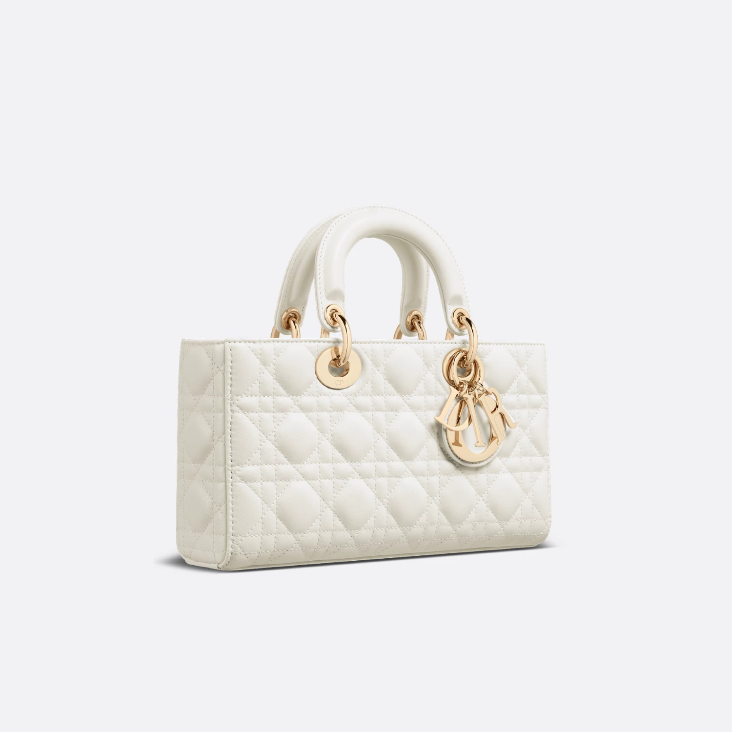 MEDIUM RECTANGULAR TOP HANDLE BAG, LAMBSKIN – LATTE