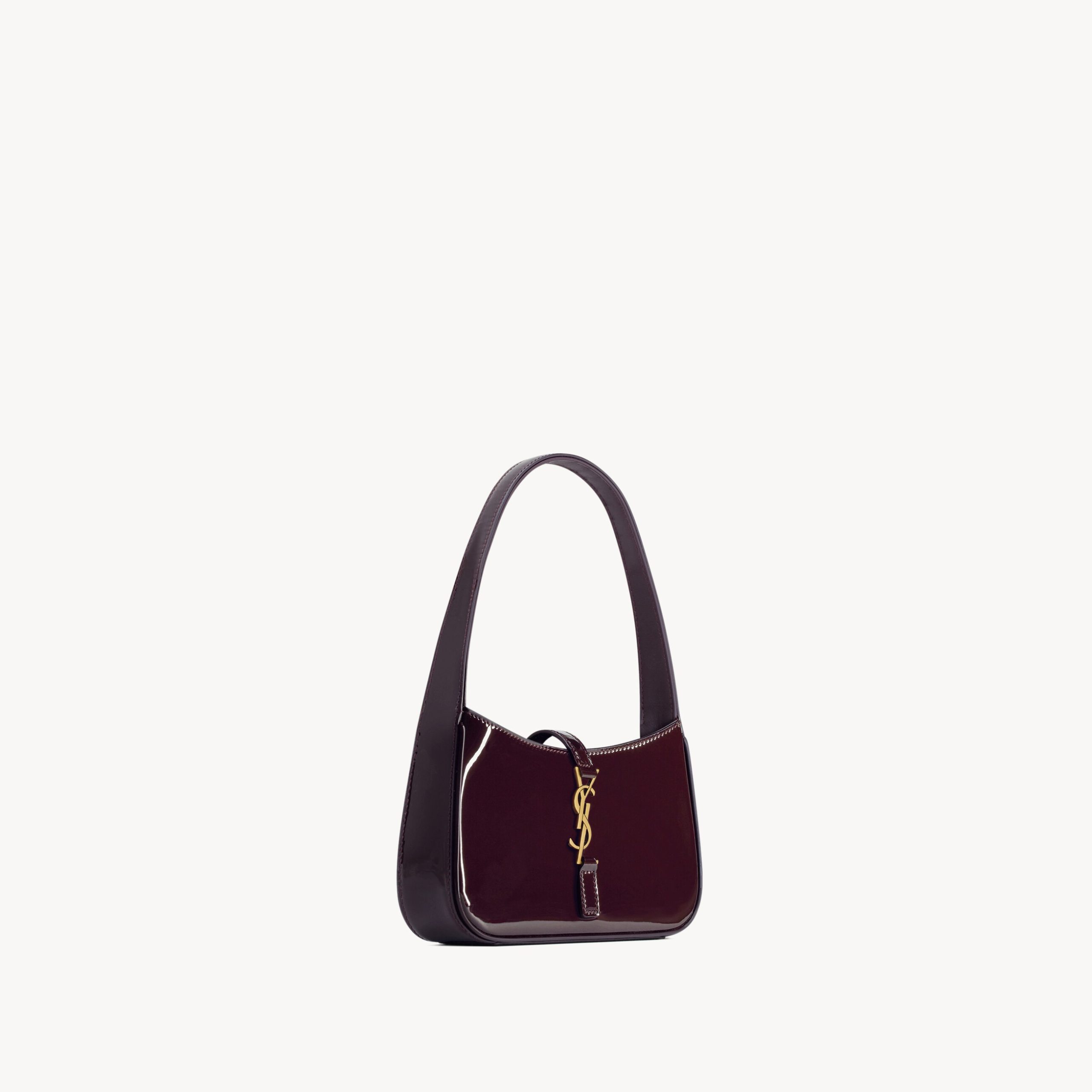 MINI BAG, PATENT LEATHER – SPICY CHOCOLATE