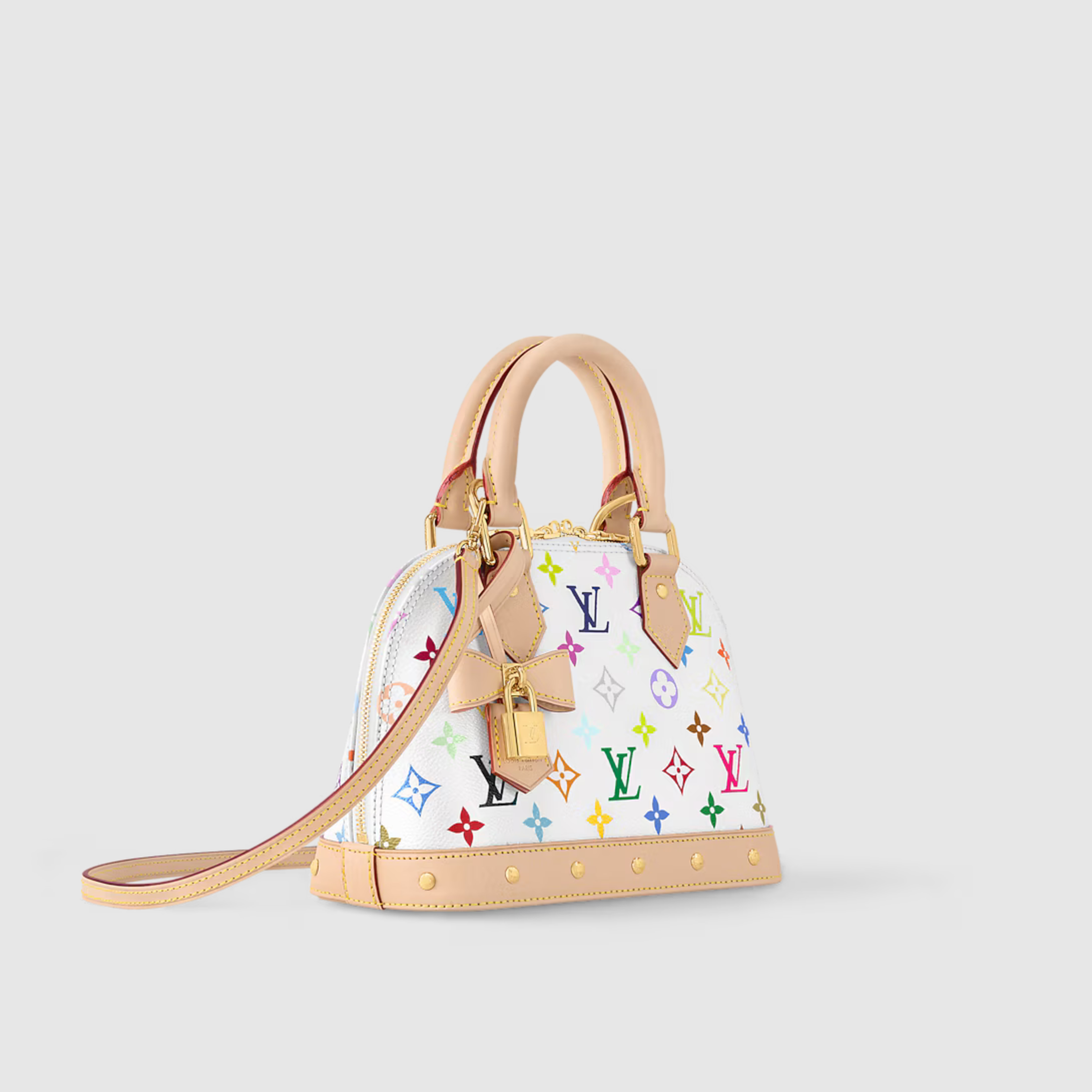 MINI TOP HANDLE BAG, COATED CANVAS – MULTICOLORED